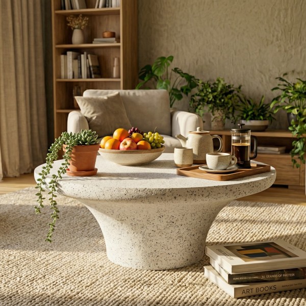 TİSSUE Hafif Beton Orta Sehpa