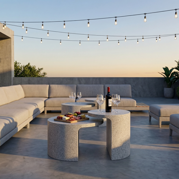 Halv Hafif Beton Sehpa