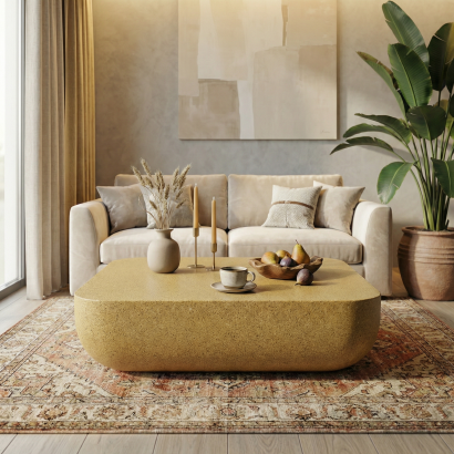 CURVE Hafif Beton Orta Sehpa