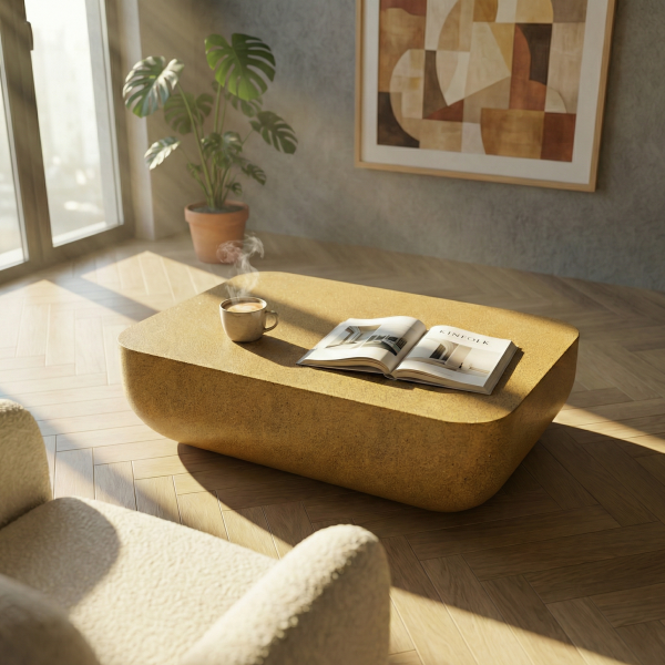 CURVE Hafif Beton Orta Sehpa