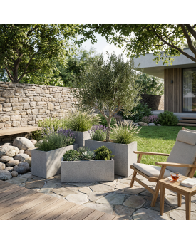 Eckig - Hafif Beton Saksı Eckig - Hafif Beton Saksı