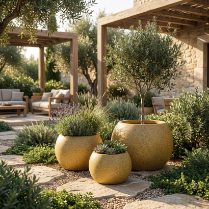 FLAT Hafif Beton Saksı