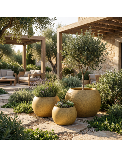 FLAT Hafif Beton Saksı FLAT Hafif Beton Saksı