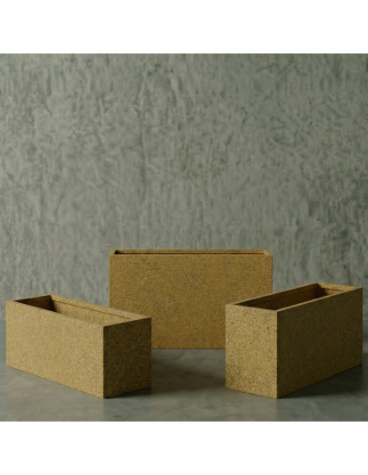 ECKIG Hafif Beton Saksı 