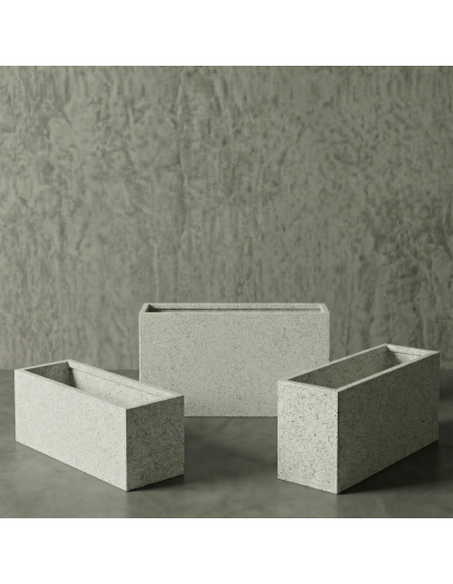 ECKIG Hafif Beton Saksı 