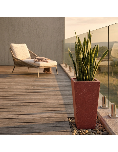 KONİK Hafif Beton Saksı 