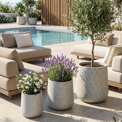 PRAG Hafif Beton Saksı PRAG Hafif Beton Saksı