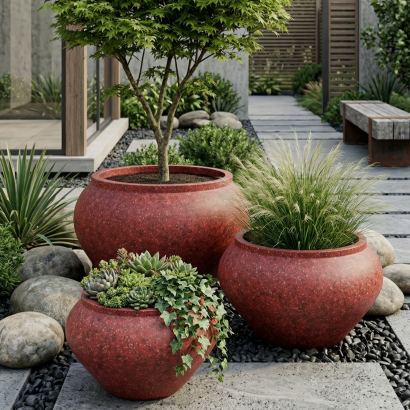 LOBBEN Hafif Beton Saksı 