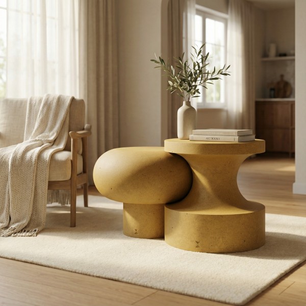 NESTED Hafif Beton Yan Sehpa