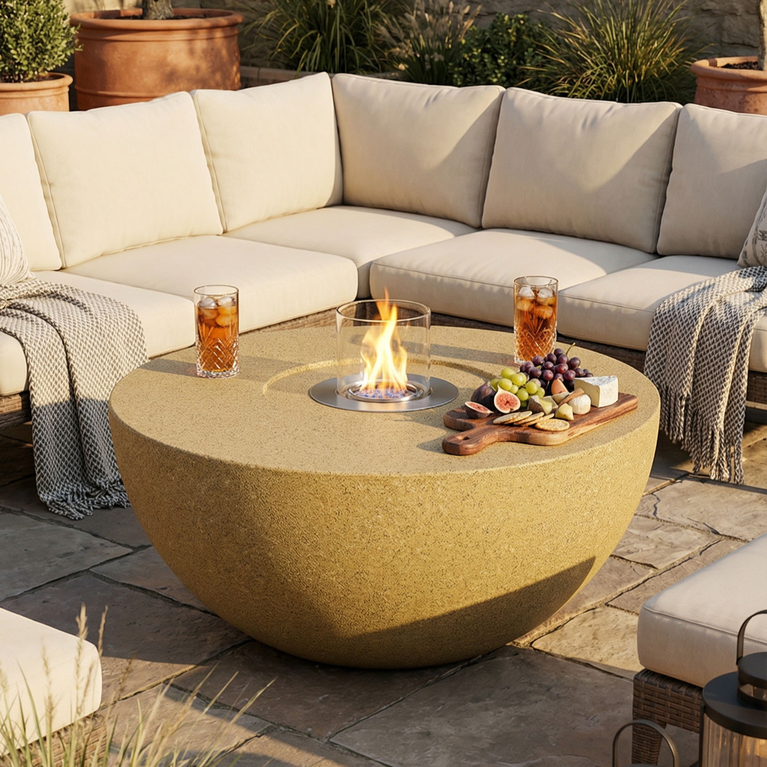 Medialuna Hafif Beton Ateş Çukuru 