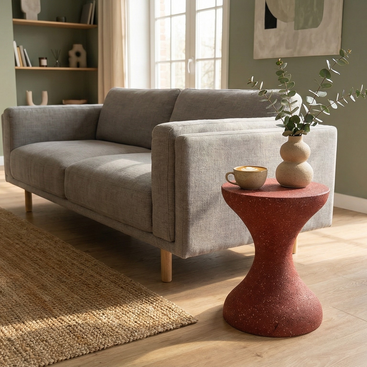 FLOW Hafif Beton Yan Sehpa 